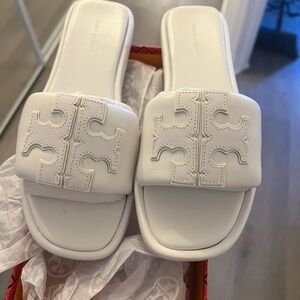 Brand new white Tory Burch sandals